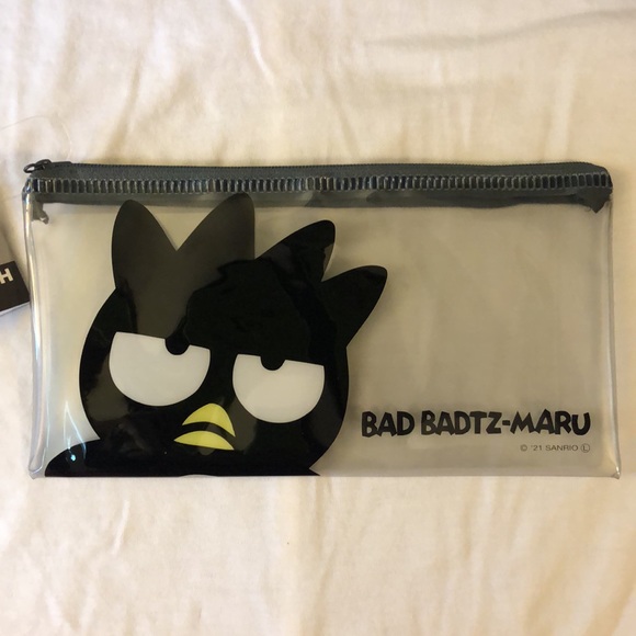 Sanrio Handbags - 🔽Brand New Badtz-Maru Clear Zipper Pouch | Cute and Practical Organizer